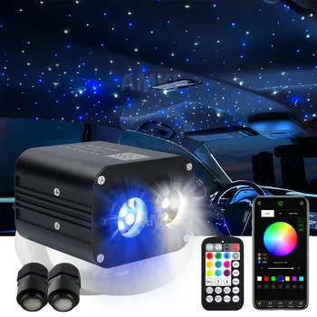 20W Dual connection twinkle car starry sky roof light APP music control Fiber optic light Led star roof interior atmosphere light