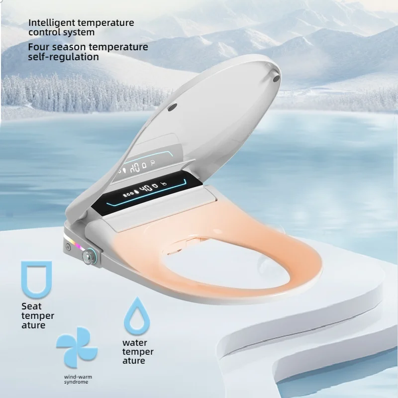 ZXHK 미국 플러그 110V 자동 전기 온열 비데 시트 플라스틱 구조 현대적 디자인 스마트 변기 시트 커버 뚜껑 1년 보증