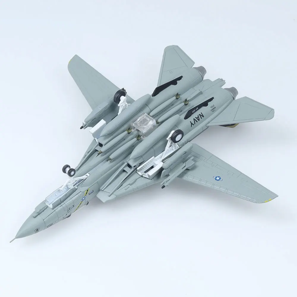 Modello pressofuso per aereo da combattimento Tomcat F-14 in scala 1/100 per regalo di base