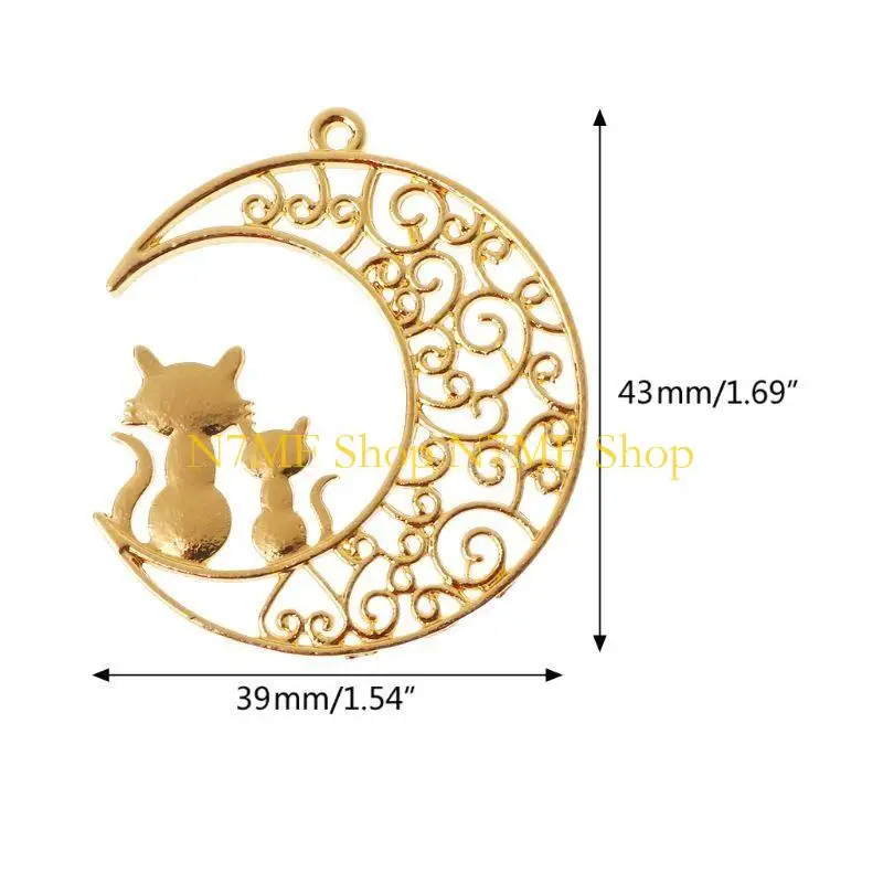 

N7MF Silicone Mold Moon for Cat Frame Casting Molds DIY Craft 3D Art Making Supplies