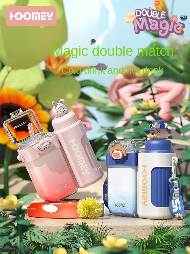 

Water Bottle Stainless Steel Thermos Food Grade 316 Stainless Steel Insulation Children's School Use Water Cup with Straw