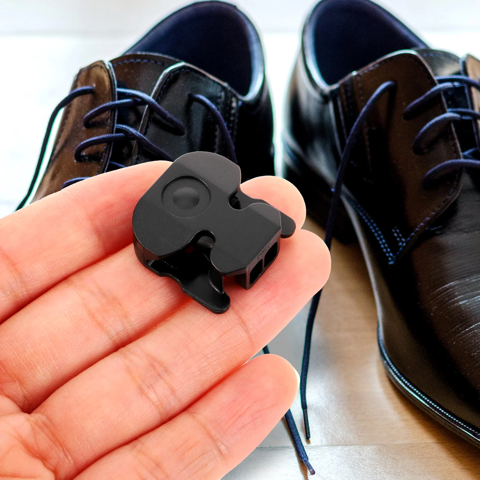 

1 Pair Shoelace Buckle Lock Holder Buckle L Black Cord End Clips Fastener Adults Plastic Locking Shoe Accessories