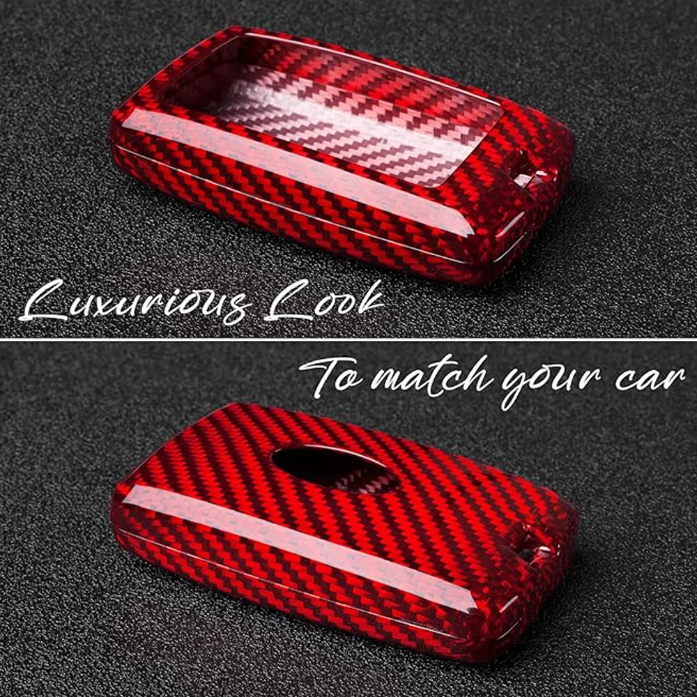 Carbon Fiber Key Fob Case Cover Holder For Land Rover Range Rover Discovery 5 Sport For JAGUAR XE XF XJ F PACE Car Accessories