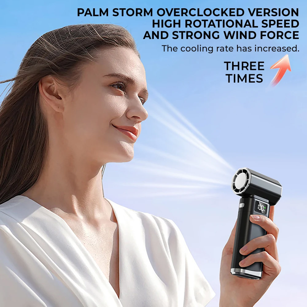 

8000mAh Air Blower 450000RPM Mini Turbo Jet Fan High Speed Turbo Violent Fan 52m/s Brushless Motor Handheld Duct Fan PC Cleaning