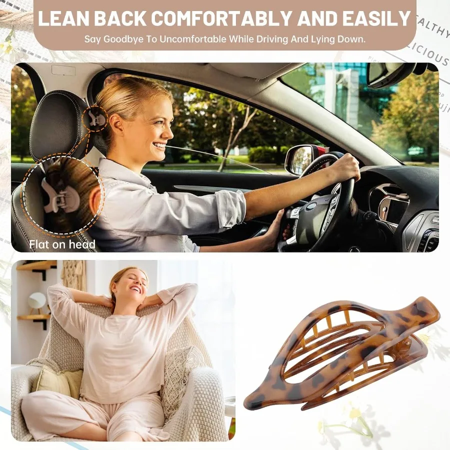 الفرنسية كونكورد مقاطع الشعر مخلب 6 قطعة الجانب الشريحة مقاطع الشعر المسطحة لحجم قوي عقد لا زلة قبضة مشبك شعر مقاطع للنساء جير