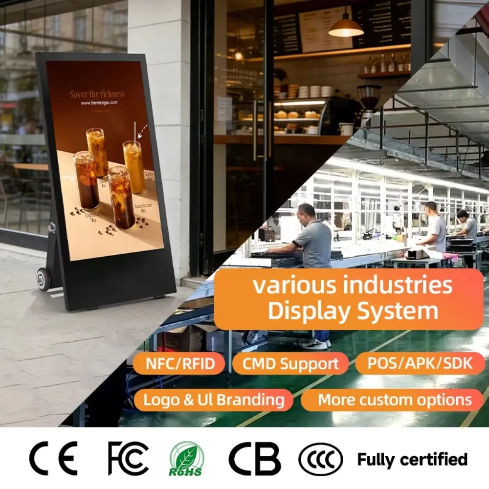 High Quality Portable Mobile LCD Display Screen Premium Brand New Mobile Advertising Screen
