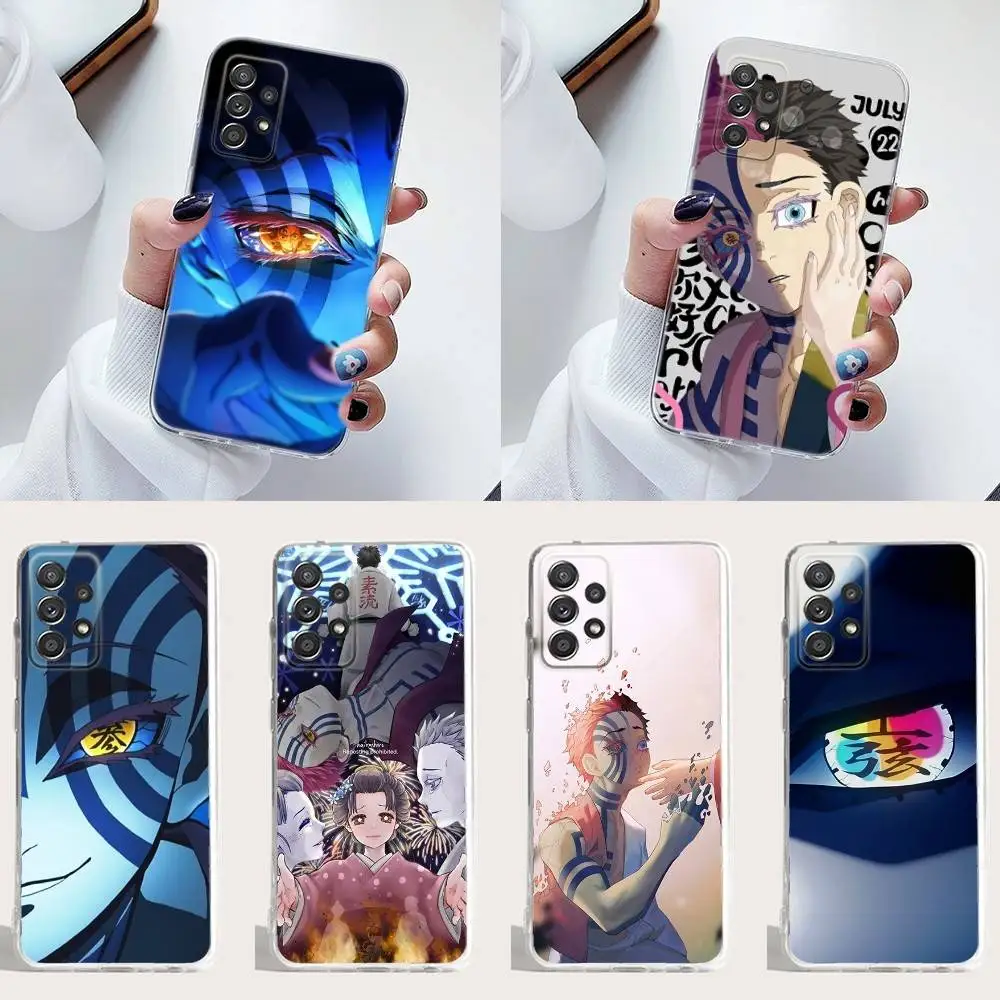 

Rengoku A-Akaza D-Demon -Slayer Phone Case Silicone For Samsung S30,23,21,22,20 FE lite,S10,9,PIus Note20ultra Soft Transparent