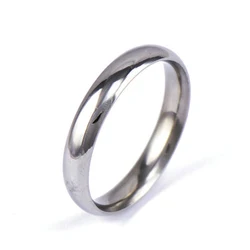 Fashion Women/Men Simple Stainless Steel Rings Wedding Band Jewelry Silver Color/black 316L Titanium Rings SIZE 4 5 6 7 11 12