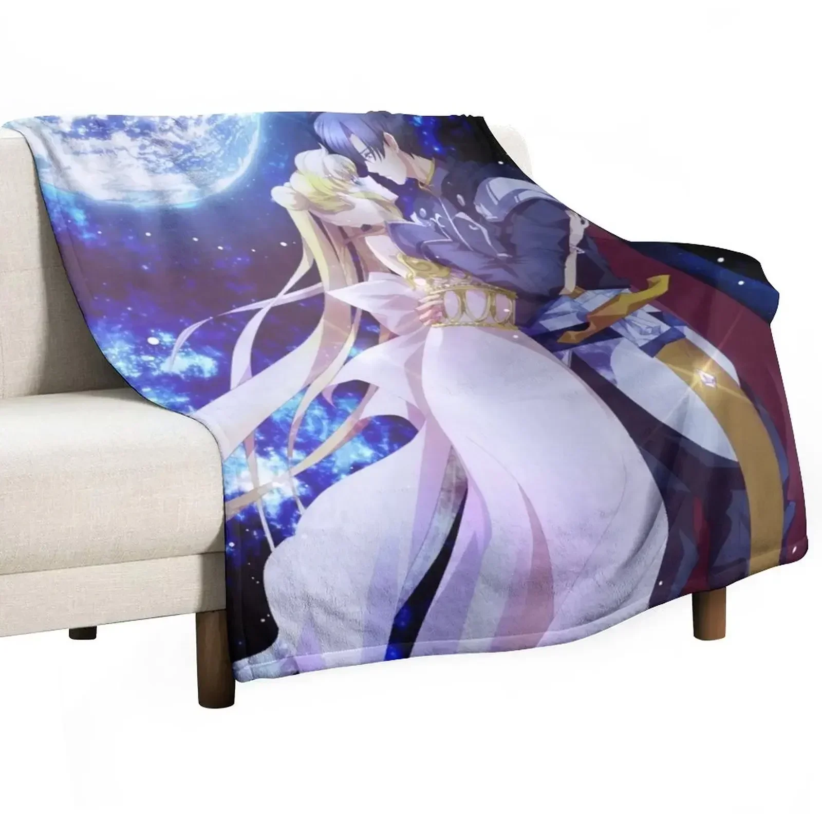 

Princess Serenity And Tuxedo Mask Throw Blanket Polar Fashion Sofas Luxury Thicken Bed Fashionable Blankets