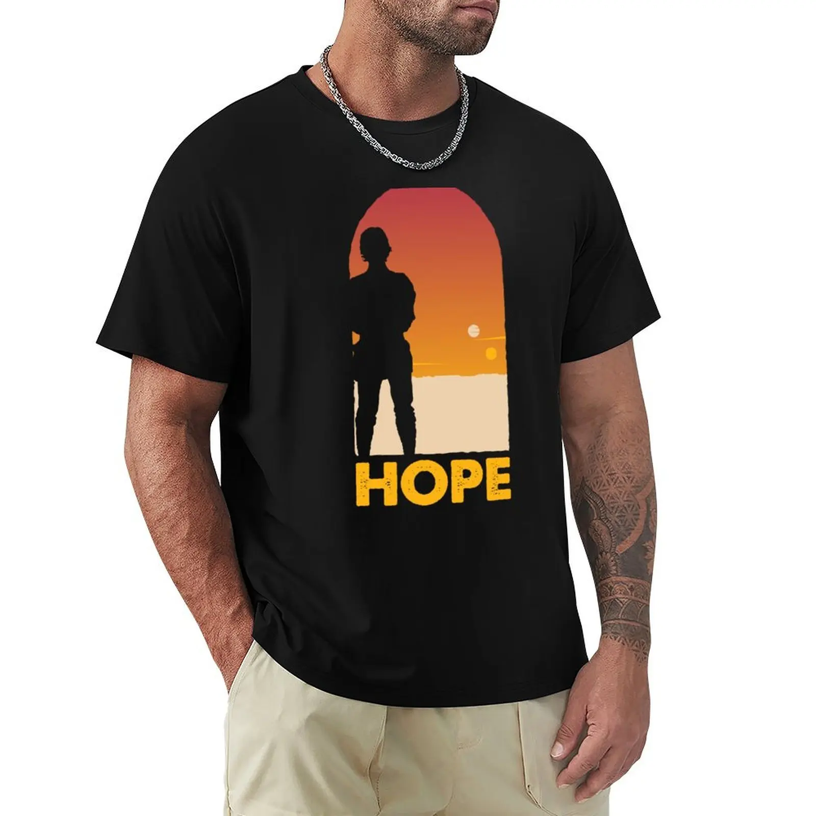 Hope - Tatooine_s New Hope! T-Shirt Soft Cotton Print T-Shirt