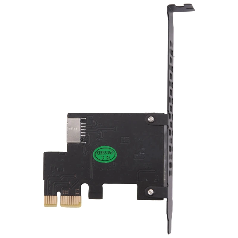 Quente ttkk 2x pci-e 1x para usb 3.2 gen1 5gbps tipo-e a-key placa de expansão, painel frontal tipo-c interface para computador desktop (asm1042a)