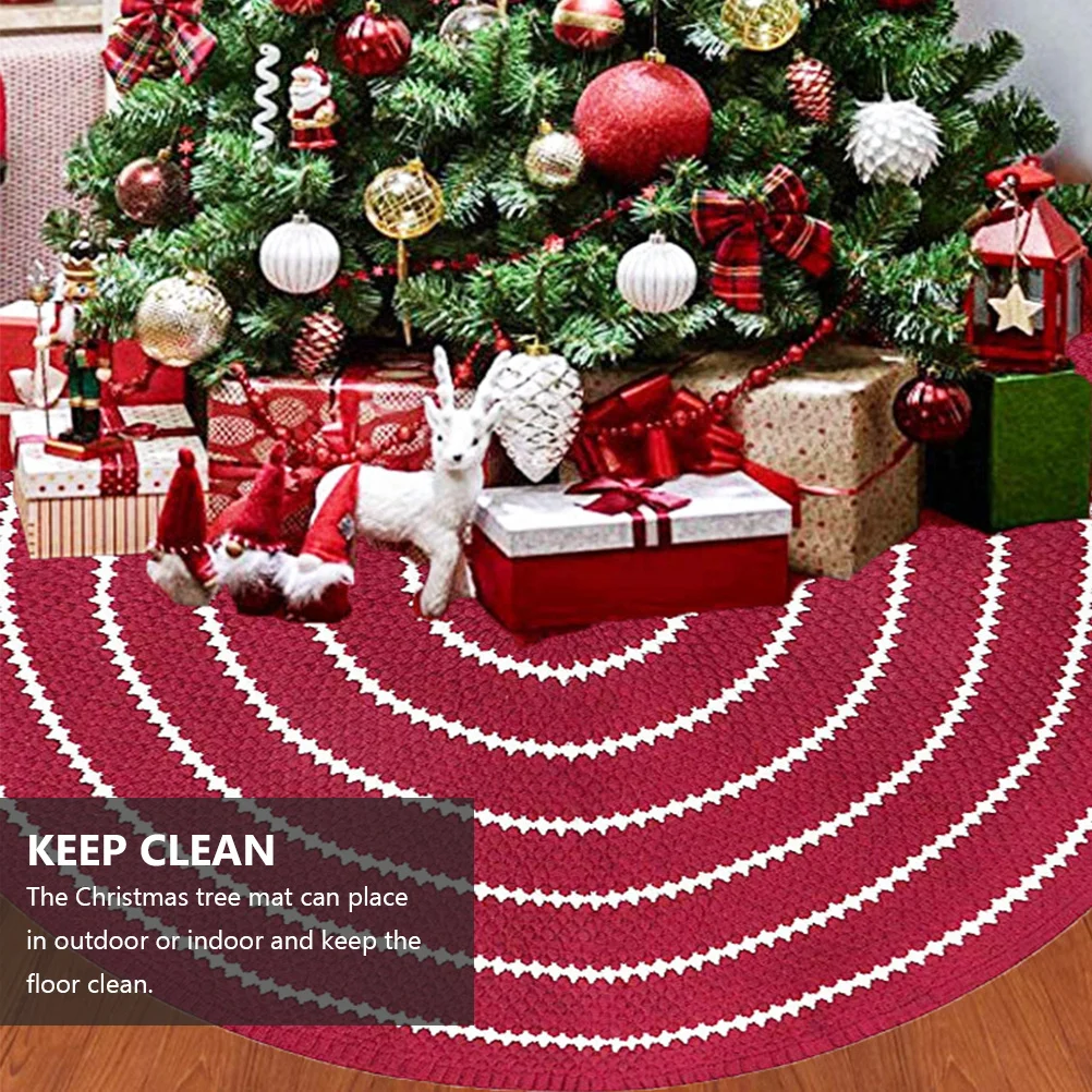 

Christmas Tree Apron Chic Multi Pattern Design Easy to Use Holiday Decoration for Home Shops Supermarket Christmas Tree Skirt