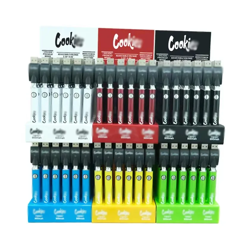 الأخشاب الخلفية-كوكي ملتوية سخن بطارية Vape ، أعلى الشحن صالح ، عربات الخراطيش