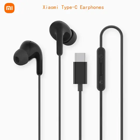 Original Xiaomi Type-C Earphones Mi In-ear Headphone Music Sport Type C Wired Headset with Mic For Samsung Xiaomi Smartphone