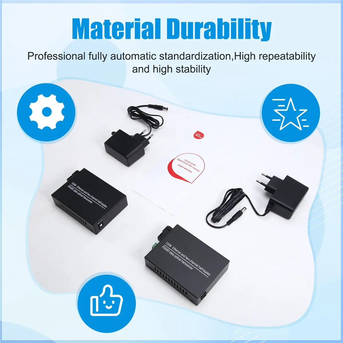 

A23G 1 пара преобразователей-удлинителей данных RS485 с Ethernet 10/100 Мбит/с SM SX, оптоволоконный передатчик и приемник, вилка EU