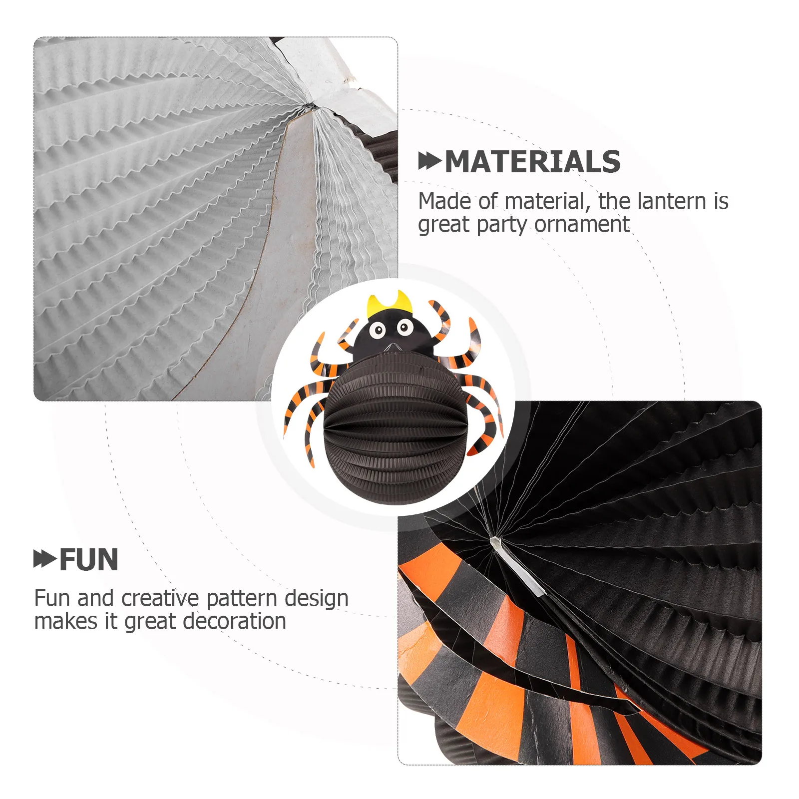 

Black Spider Lantern Folding Halloween Decoration Hanging Three-dimensional Paper Lanterns
