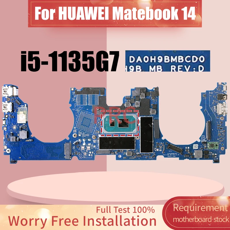 DA0H9BMBCD0 For HUAWEI Matebook 14 Laptop Motherboard SRK05 i5-1135G7 Notebook Mainboard