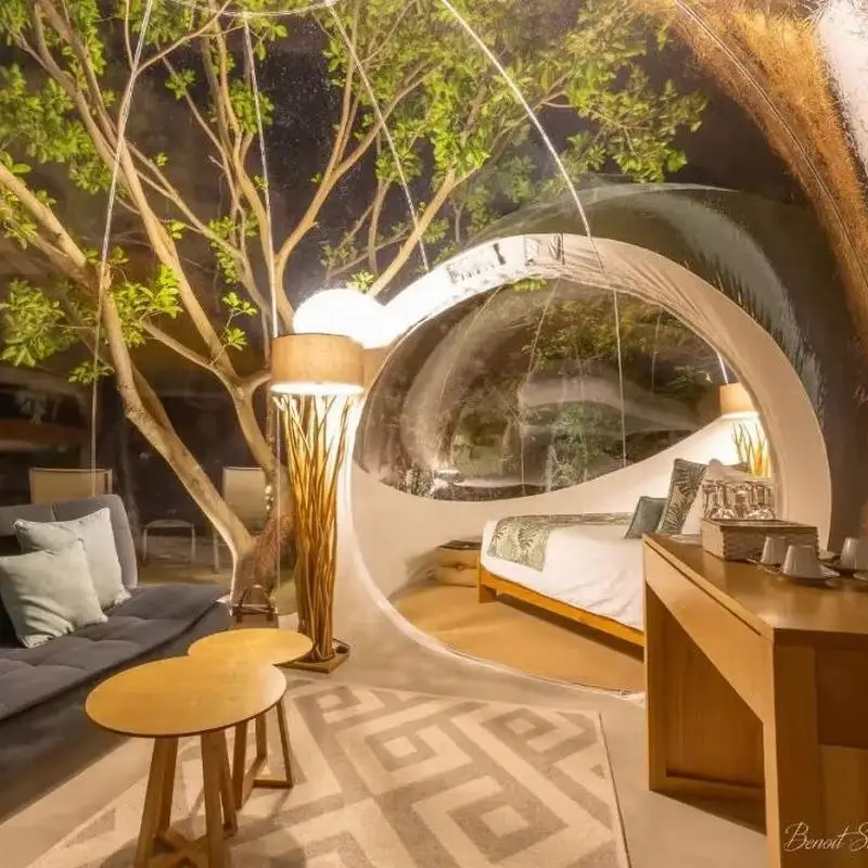 

Inflatable Glamping Tent Luxury Hotel /inflatable Bubble Rooms for Camping/inflatable Bubble Tent with Bathroom and Tunnel