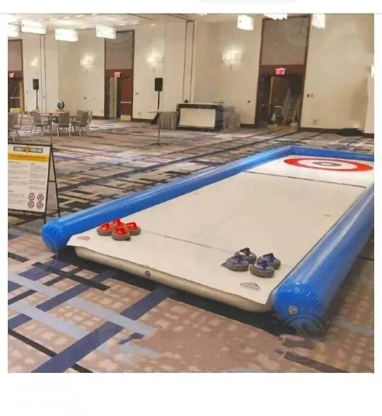 Portable Inflatable Synthetic Ice Express Rink Shooting Pad Stick Sport Curling Lane Hockey Practicing Board Gymnastics Mat