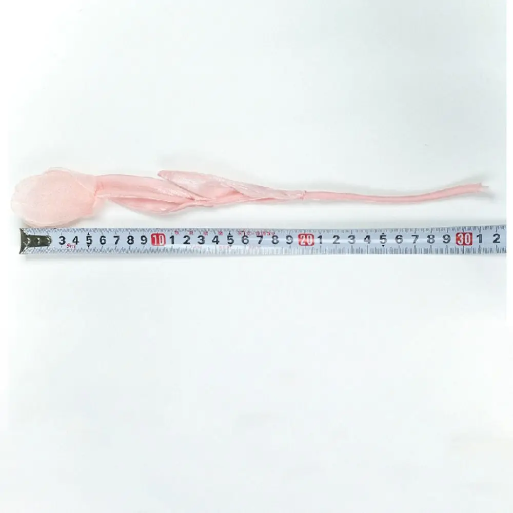 5 Pcs Fashion Gauze Cloth Fabric Flower Flexible Solid Color Decoration Applique Lightweight Flower Clothing Accessories Dress