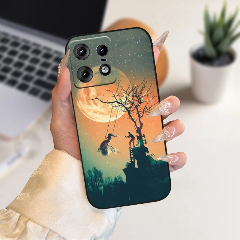 حافظة لهاتف موتورولا Edge50 Pro Capa 50s Pro غطاء هاتف من السيليكون الناعم اللطيف لهاتف Moto Edge 50 Fusion 5G ممتص للصدمات Fundas #4