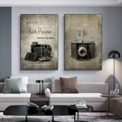 Vintage Painting Gramophone Camera Art Prints On Wall Retro Canvas Pictures Home Room Decoration Posters Frameless