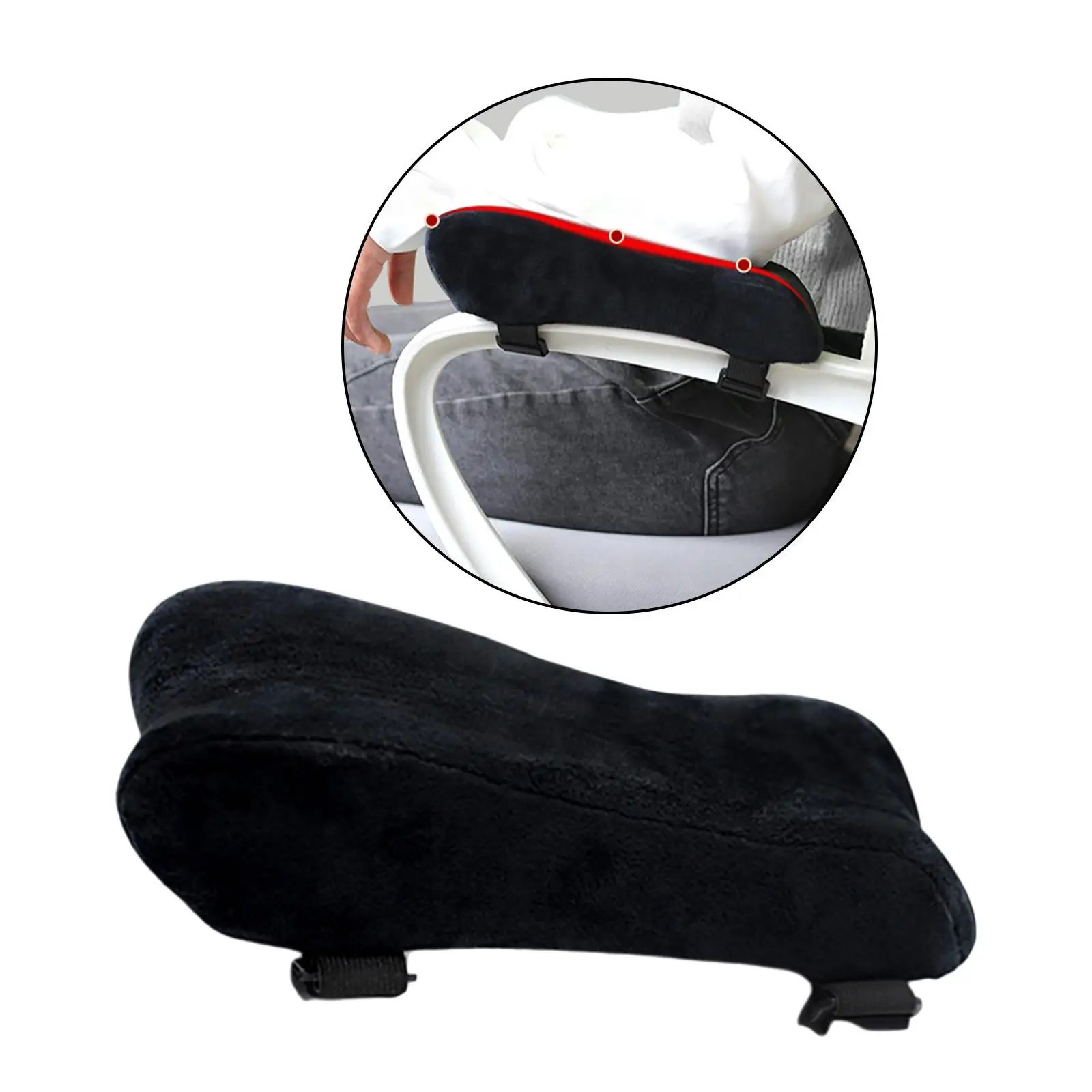 Cuscino per bracciolo da gioco in memory foam con cinghia regolabile per ruota