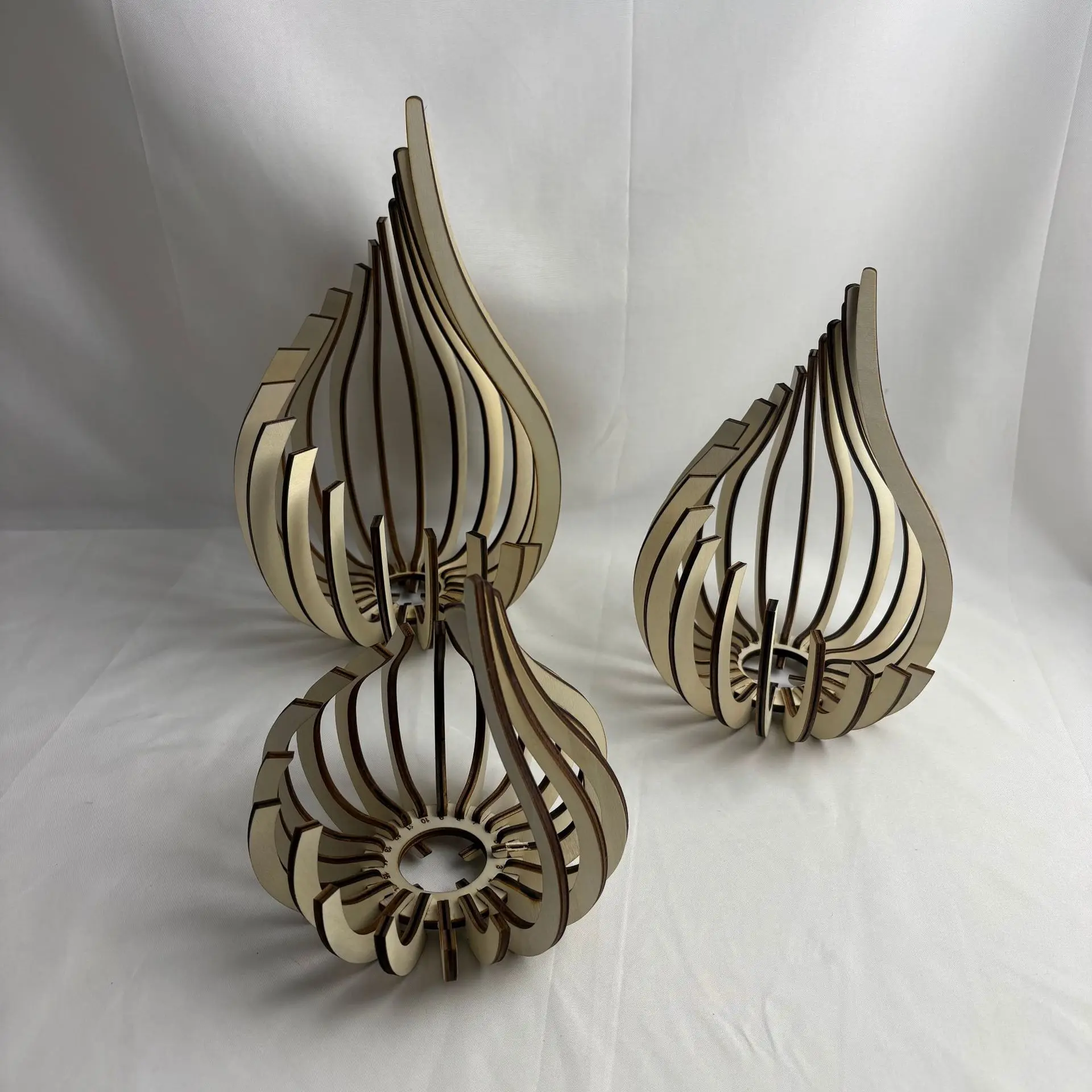 YFY  artistic wooden handmade candle holder decoration arrangement candlestick