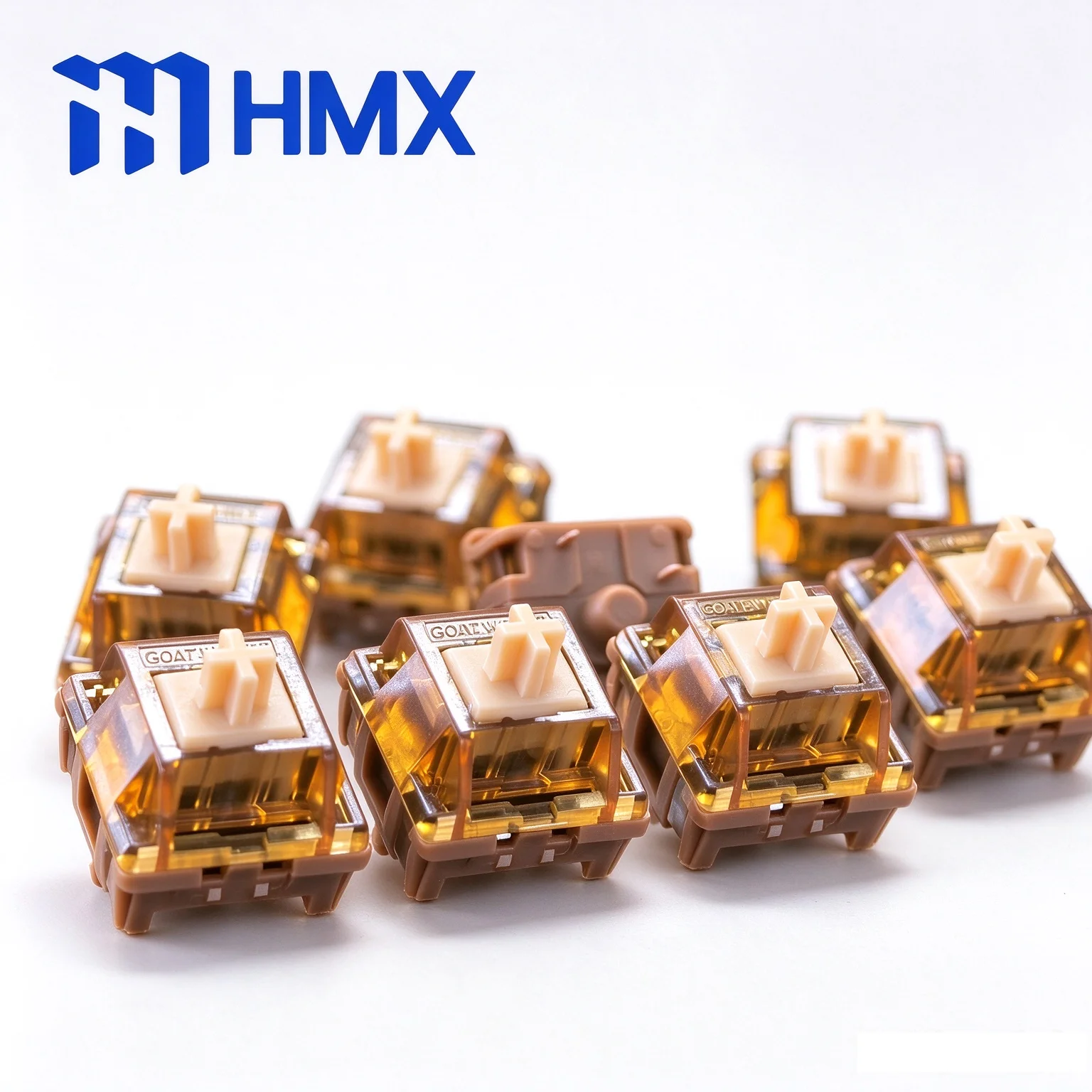 HMX Hazelnut Switch V2 37g 43g 3.5mm 3.8mm Clacky Linear Switches LY PA12 P3 Mechanical Keyboard Switch HMX 3rd-Gen Lubrication