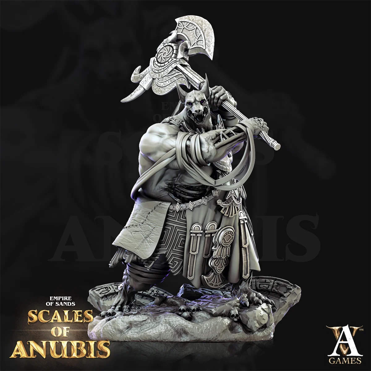 Dnd Miniatures Figures Sand Empire Tomb of Arubis Dog God Model Villain Druk 3D