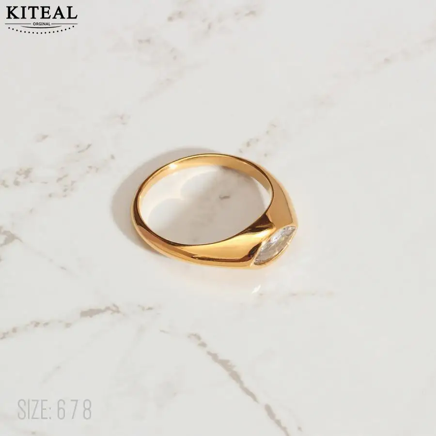 KITEAL Hot Gift Gold color size 6 7 8 wedding rings for female Like the eye men ring jewelry accessories