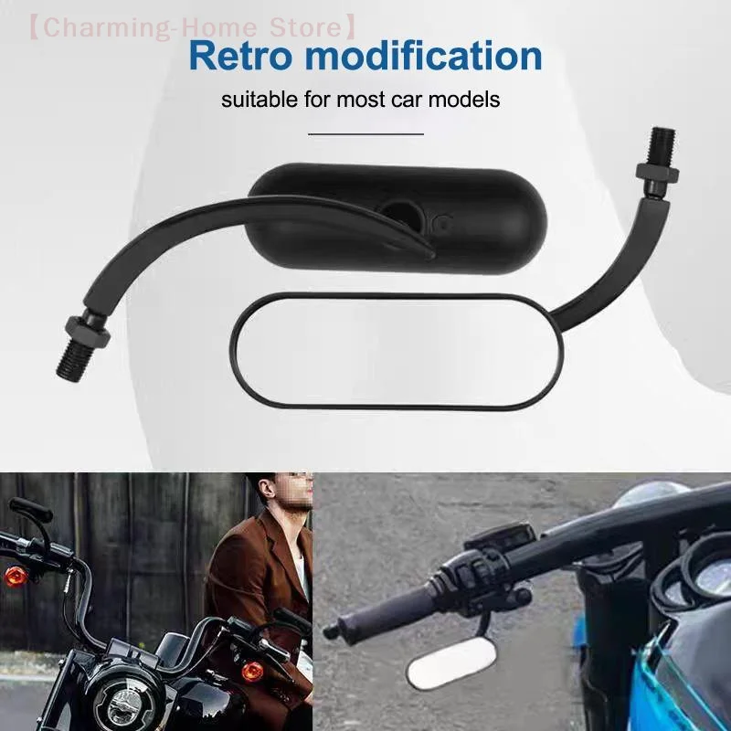 

【M】M8 M10 Mini Black Mirror Motorcycle Rearview Mirror For Road King Street Electra Glide Road Glide Dyna Softail1982-2020