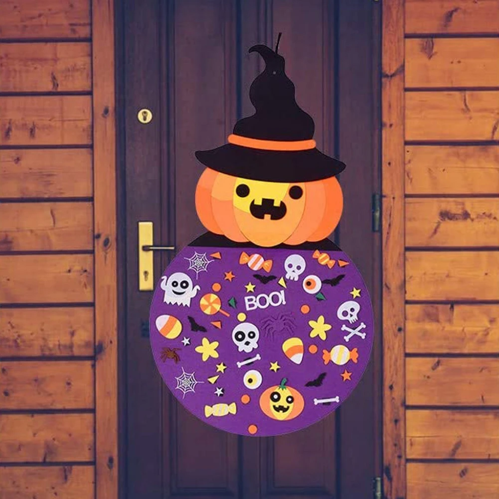 

Halloween Pumpkin Decoration Pendant Creative Three-dimensional Felt Wall Floor Sticker Home Party Decoration