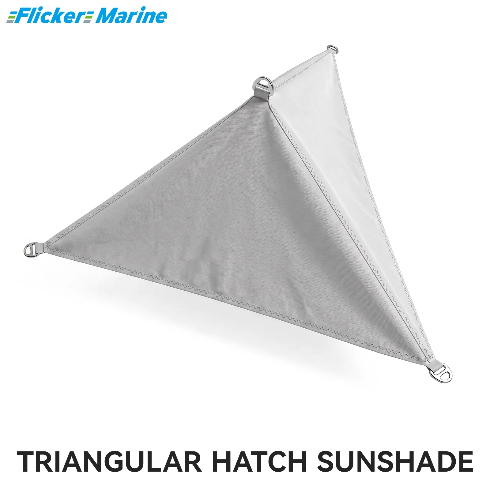 Boat Triangular Hatch Sunshade for Sailboats, Hatch Shade Canopy with Reinforced Webbing and Stainless Steel D-Rings, Sun Shelte