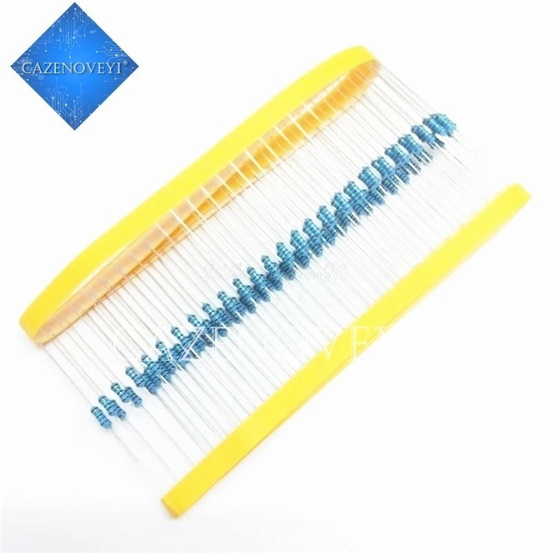 100pcs 1/4W Metal film resistor 1R ~ 1M 100R 220R 330R 1K 1.5K 2.2K 3.3K 4.7K 10K 22K 47K 100K 100 220 330 1K5 2K2 3K3 4K7 ohm