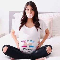 T-shirt rose ou bleu imprimé 