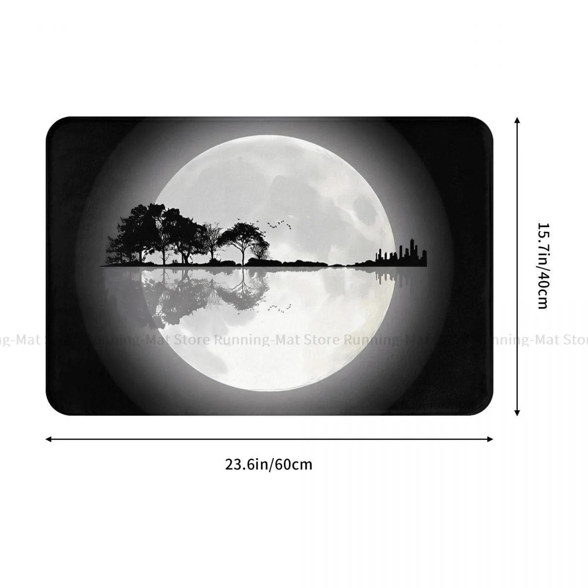 Bathroom Non-Slip Carpet Moonlight Nature Guitar Bedroom Mat Entrance Door Doormat Floor Decoration Rug