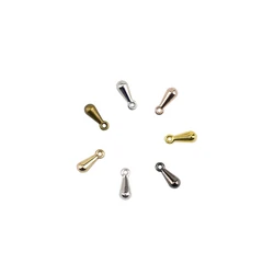 100-200Pcs/Lot 2mm 3mm Water Drops DIY Findings End Beads Extender Tail Chain Accessories Droplets Charms For Jewelry Making
