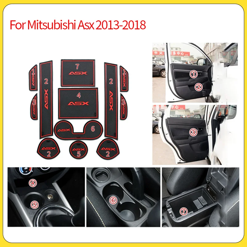 Door Slot Gasket For Mitsubishi Asx 2013-2018 PVC Latex Scratch-resistant And Wear-resistant Decorative Accessories