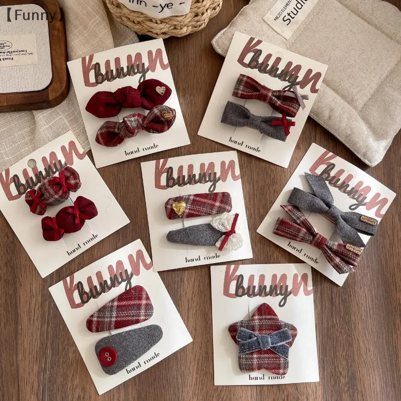 2/3 قطعة مقاطع القوس الكورية نمط مجموعة من مشابك الشعر منقوشة للنساء الفتيات الأكاديمية موضة دبوس الشعر أغطية الرأس #5