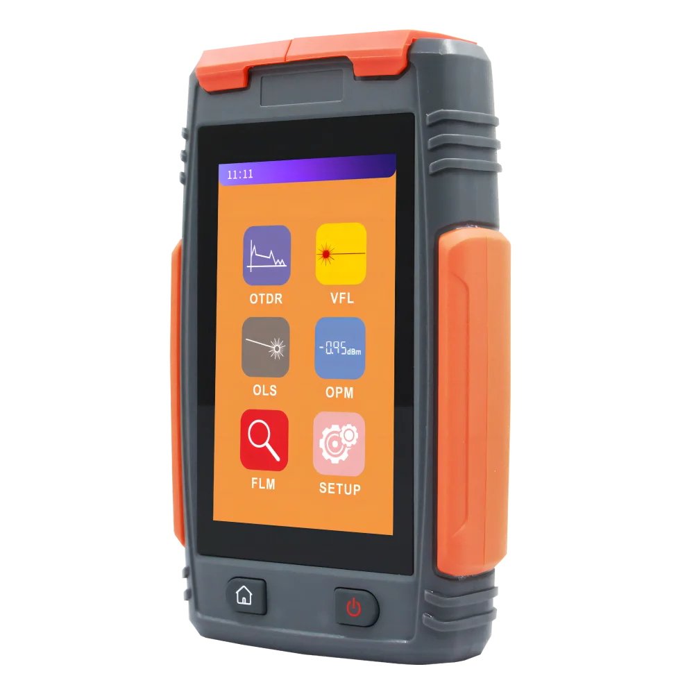 New Design 4 Inch Touch Screen Mini OTDR  Fiber Optic test 1550nm Support 1310/1490/1577nm Live Testing