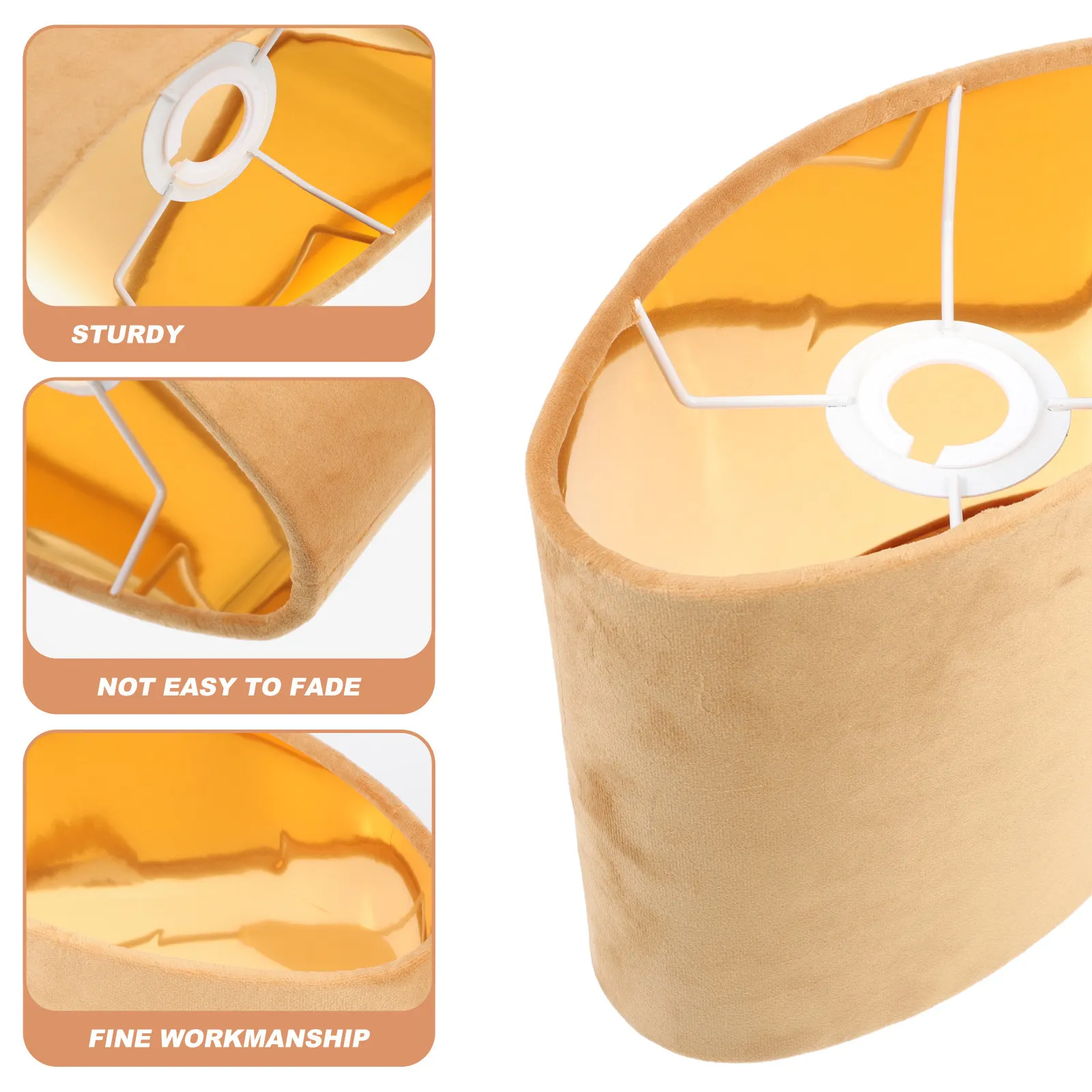 1Pcs Oval Lampshade Stable Design Easy Install Protective Lamp Cover Suitable for Floor Bedroom Table Lamps Durable Lampshade