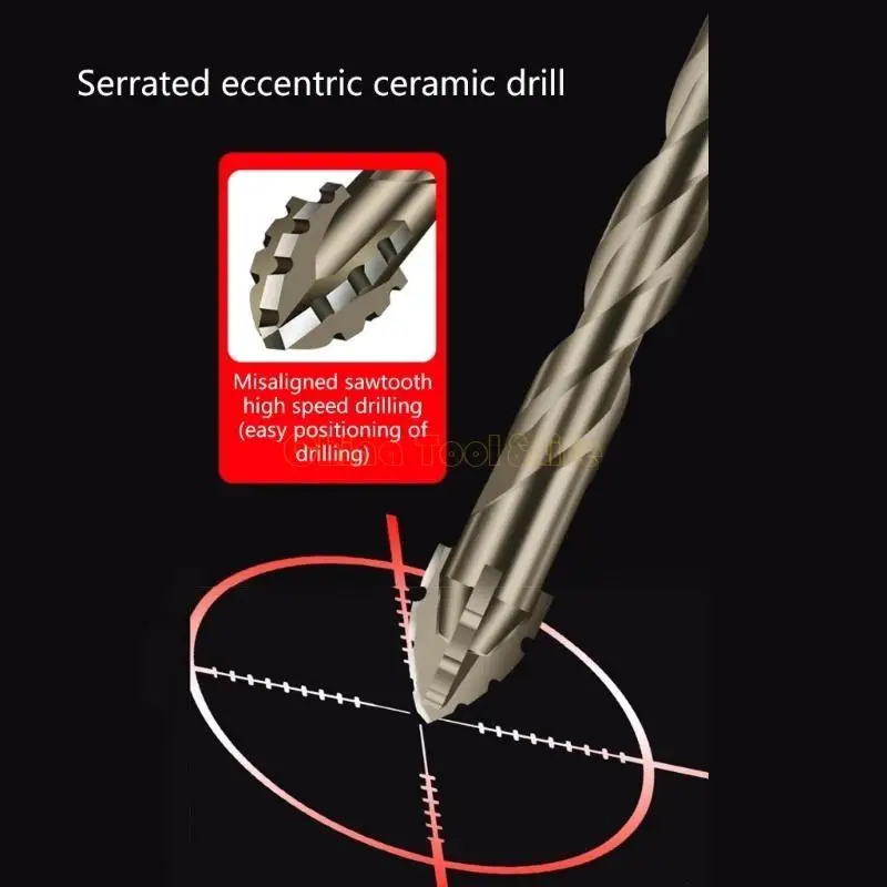 57QF 4/5Pcs Eccentric Twist Drill Bit High Strength Obliqued Head Eccentric Drill Bit