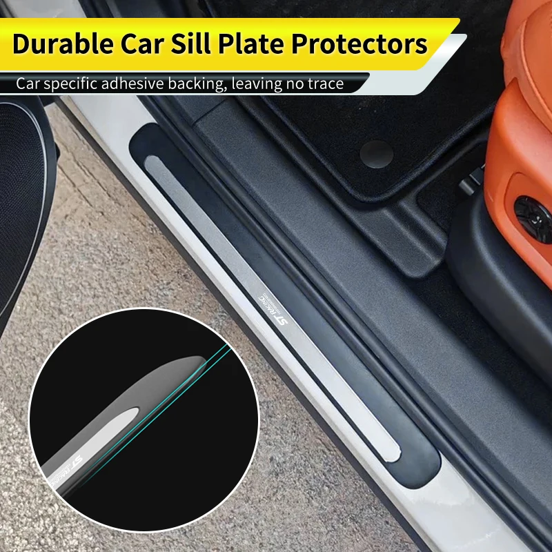 Car Threshold Protection Strip Scratch-resistant Door Decorative Trim Stickers For Ford ST Escape S-MAX Galaxy Fusion Everest - view 3