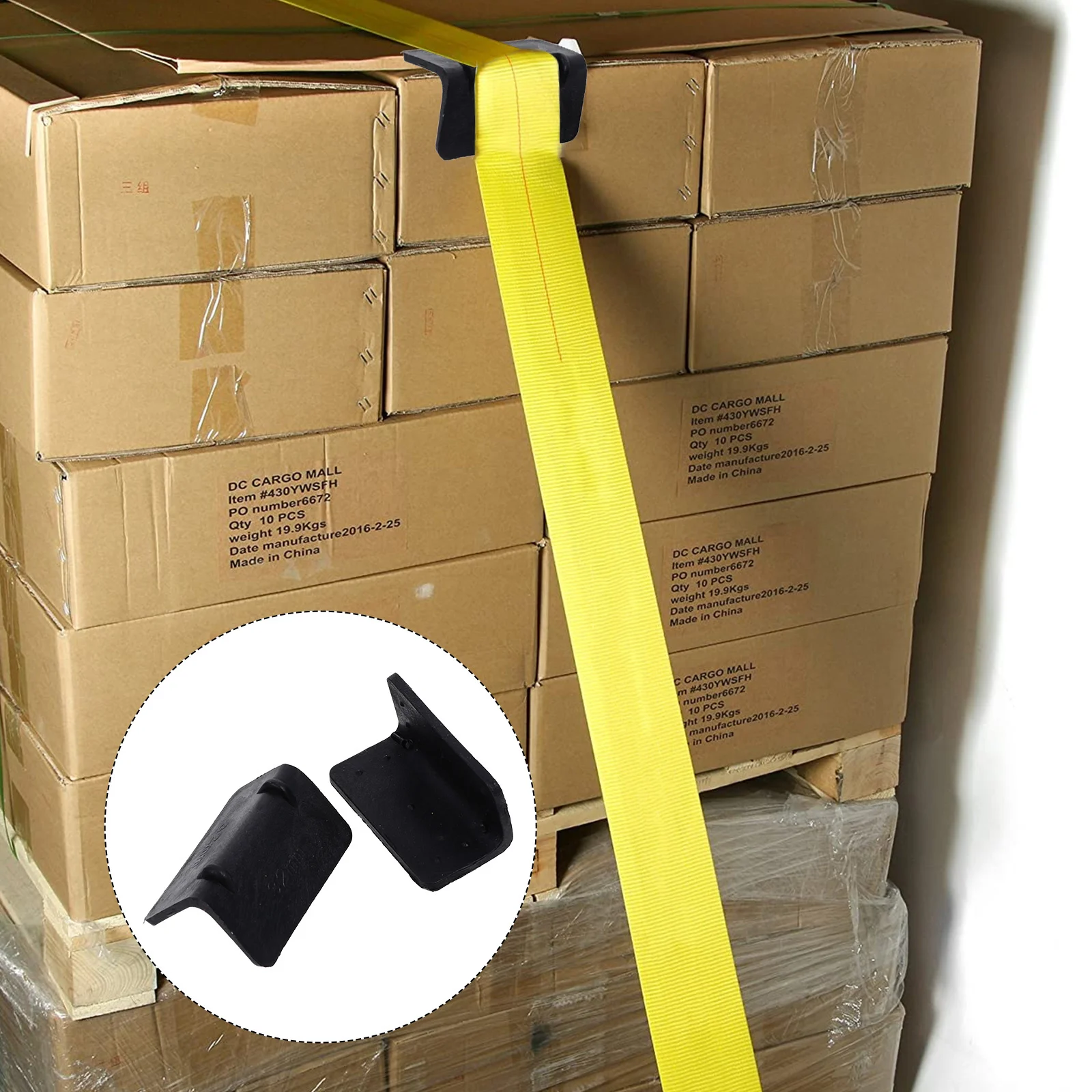 Protector de esquina de plástico de 100 Uds., protectores resistentes para correas, protección de carga de paleta, embalaje, envío móvil