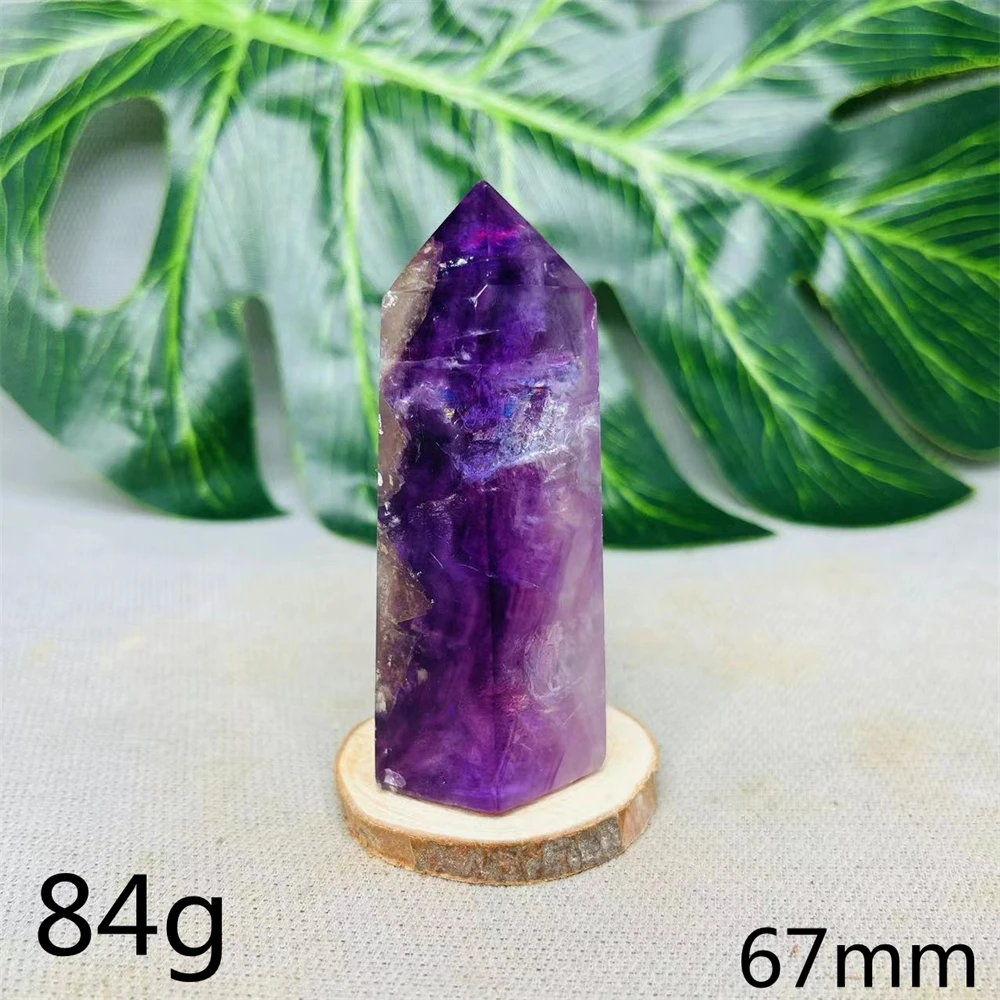 

Rainbow Fluorite Tower Purple Crystal Home Room Decoration Hand Polished Natural Gems Super Energy Yoga Chakra Stone Healing