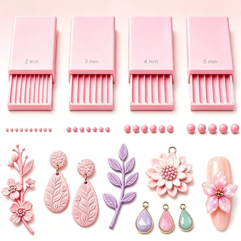 Bead Roller Clay Ball Maker 3D Clay Ball Maker Clay Gel Ball Maker Tool Soft Ceramic Roller Tool For Making Earrings Jewelry