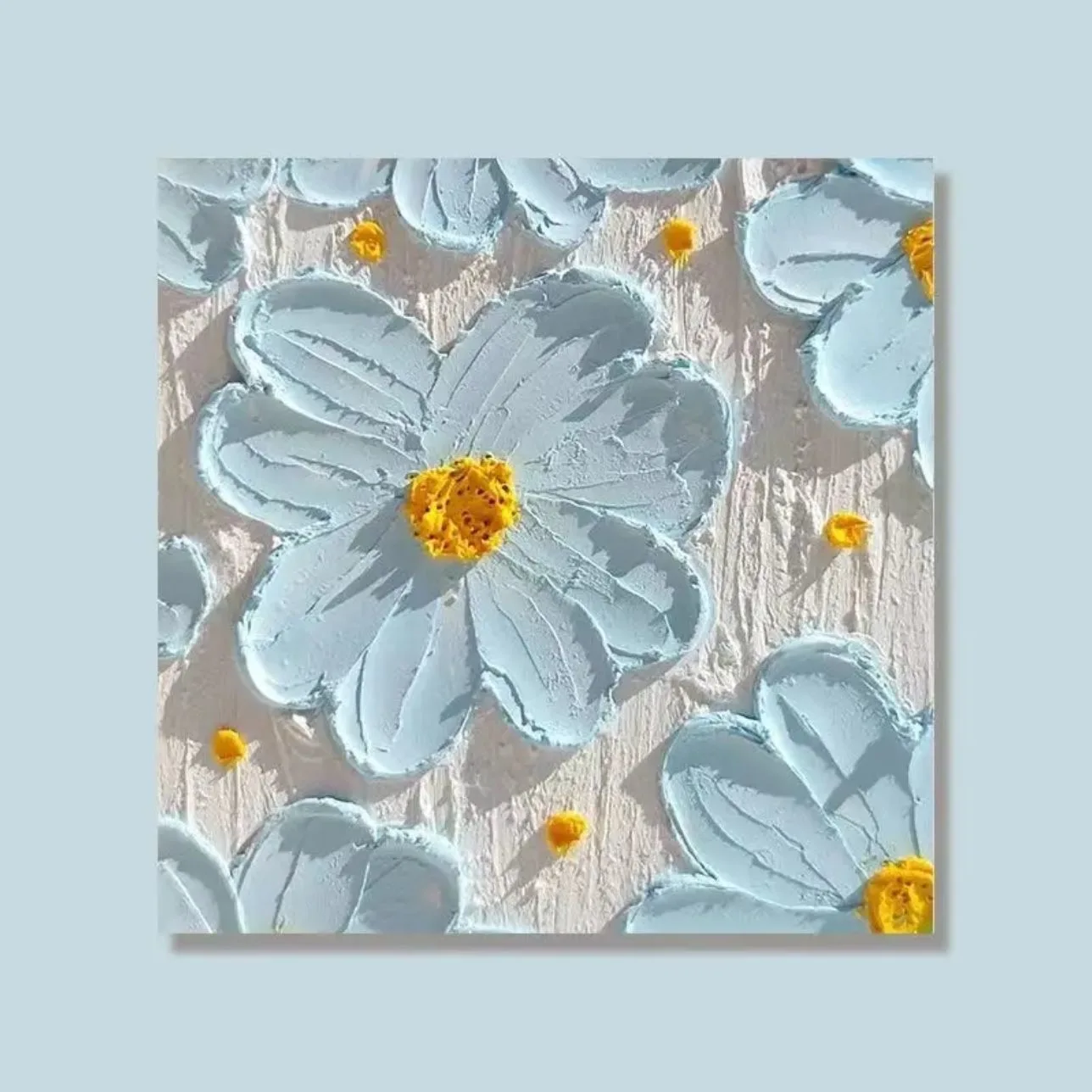 A-0354  Hand-painted rose on canvas.