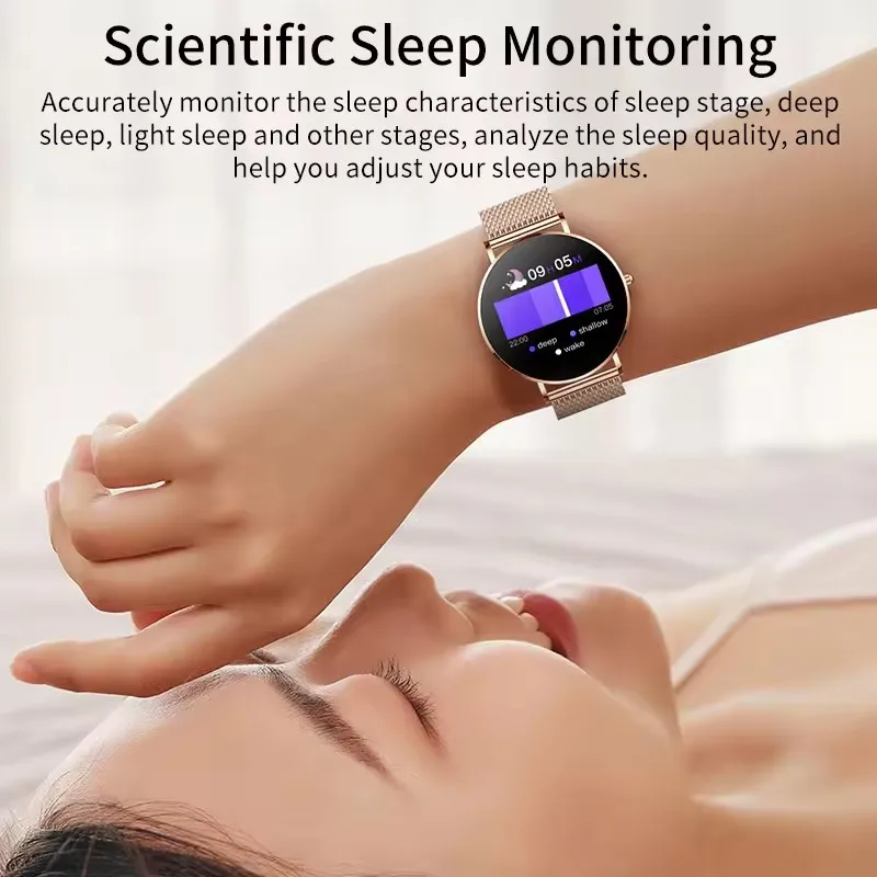 LIGE New Ultra Thin Smart Watch Women 1.36" AMOLED 360*360 HD Pixel Display Always Show Time Call Reminder Smartwatch Ladies+Box