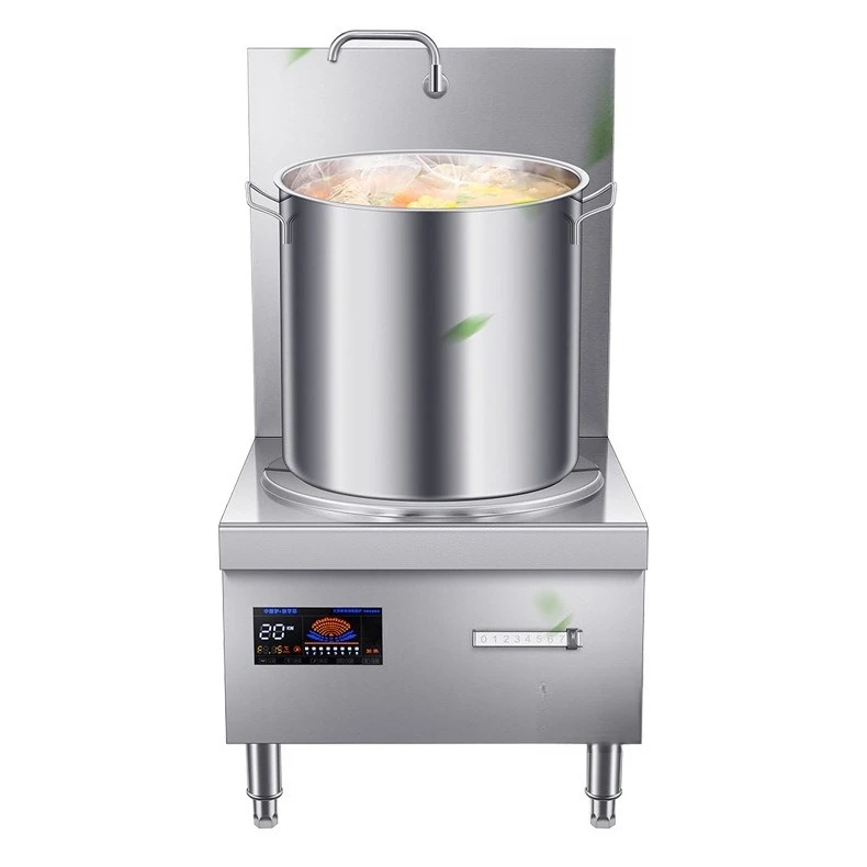 

Electromagnetic low soup stove, commercial canteen high power, soup and porridge bantam soup stove 15kw stainless steel braised